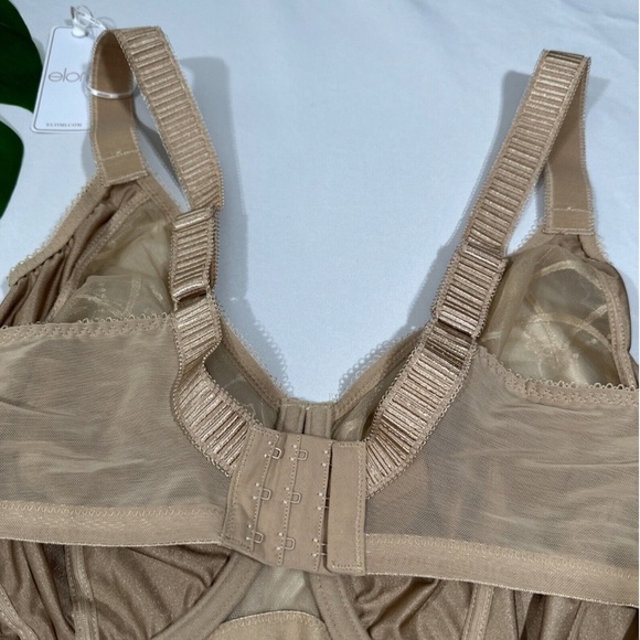 NWT $62 Elomi [ 46DD US ] Cate Underwired Bra in Hazel Nude‎ - Picture 9 of 11